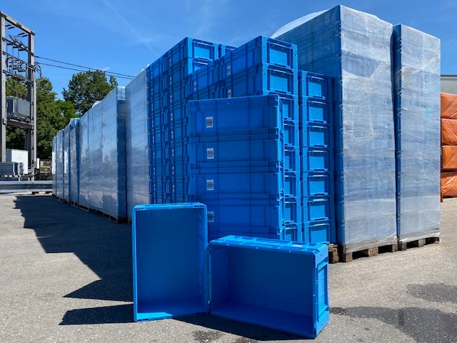 18,000 Plastic crate / system container EUROTEC PP 50 kg load capacity